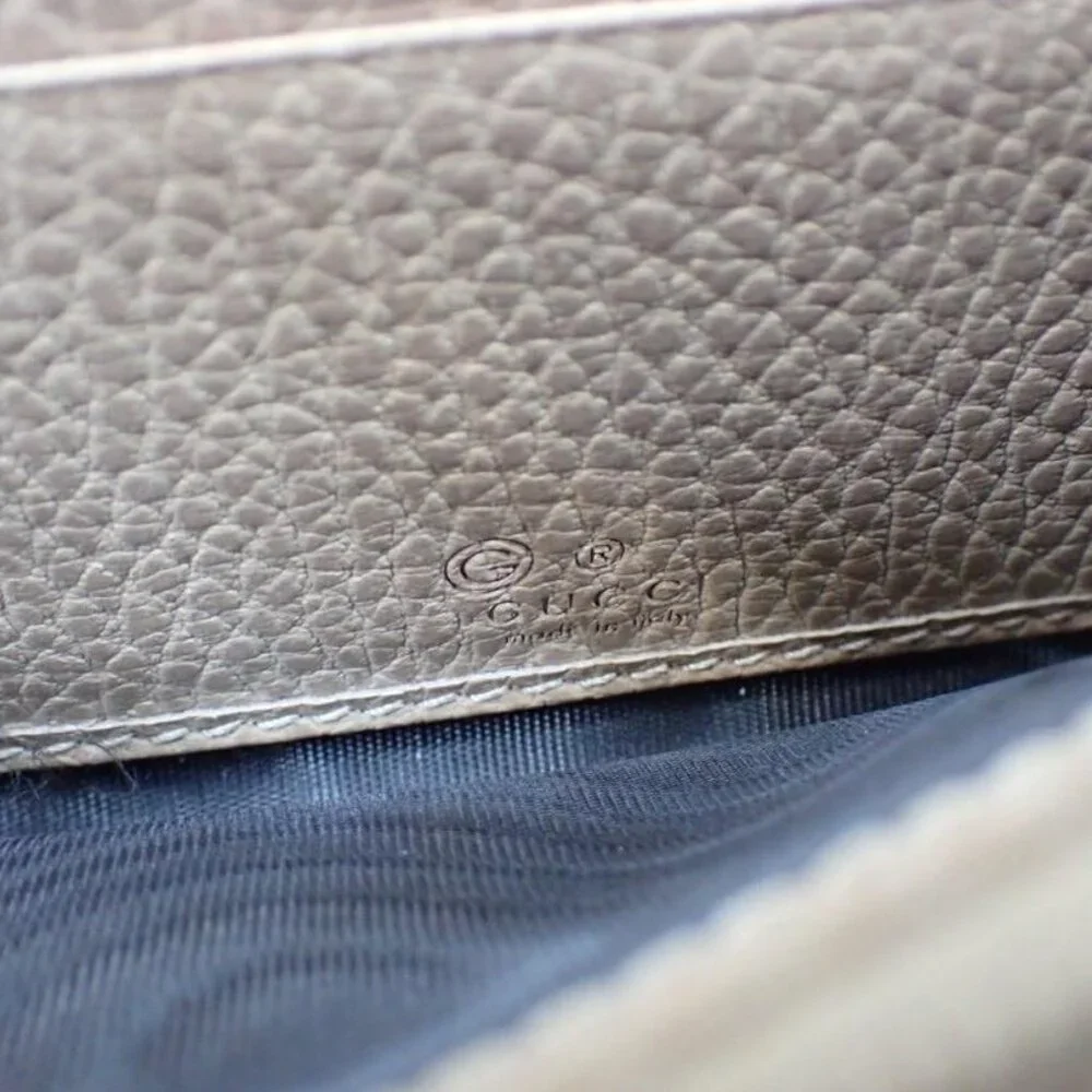 Gucci Tan Leather Continental Wallet with Gold Double G